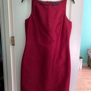 Red silk Ann Taylor dress never worn